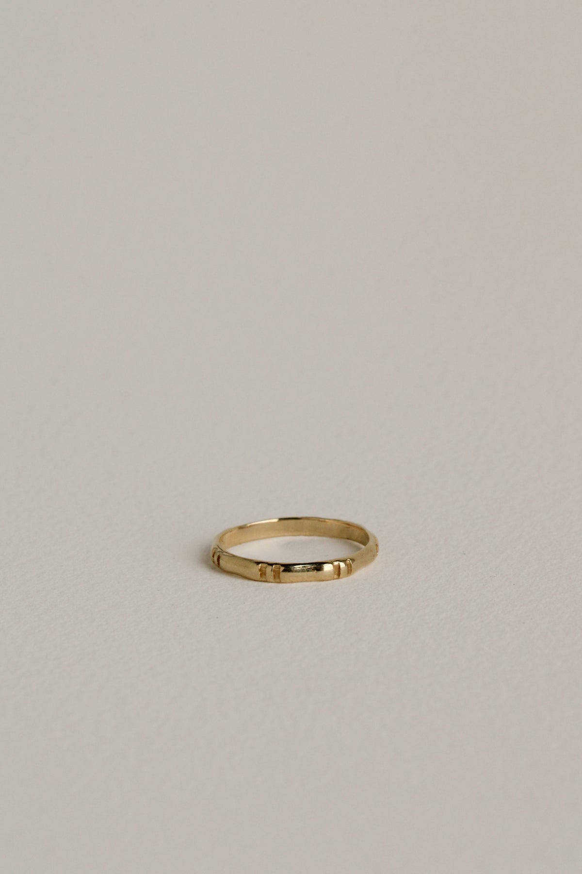 14k Bamboo Stacker Ring
