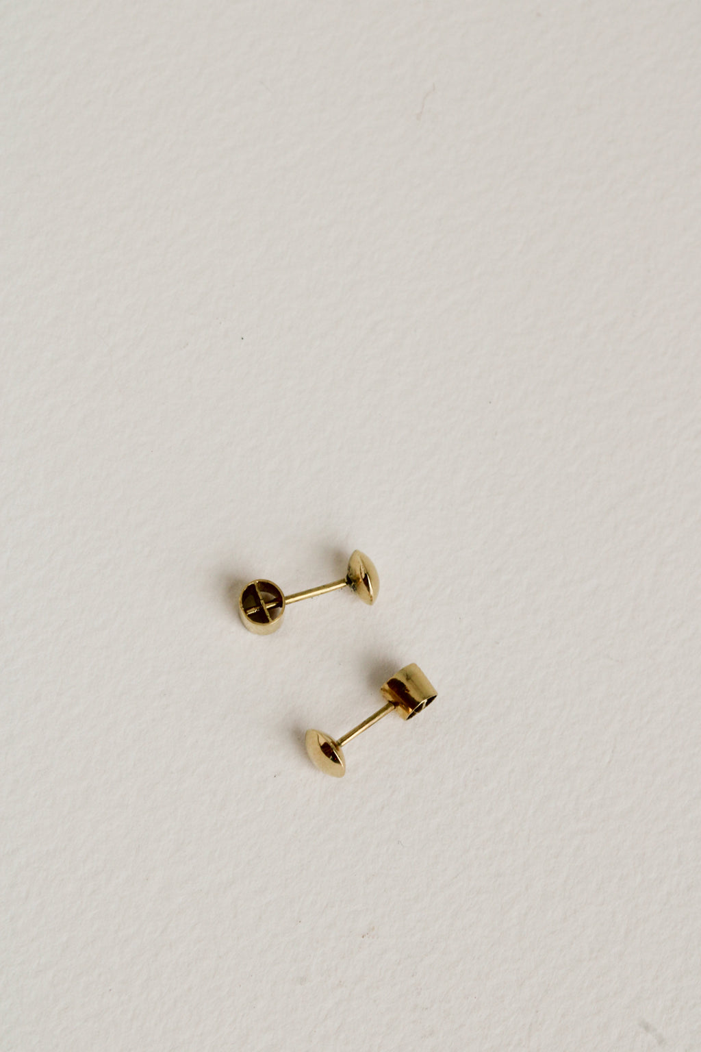 18k Dome Button Studs
