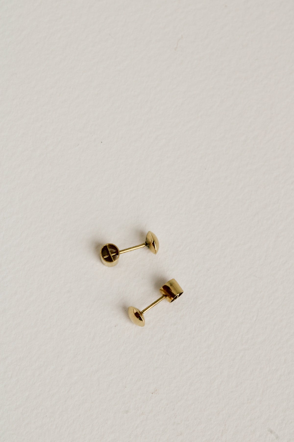 18k Dome Button Studs
