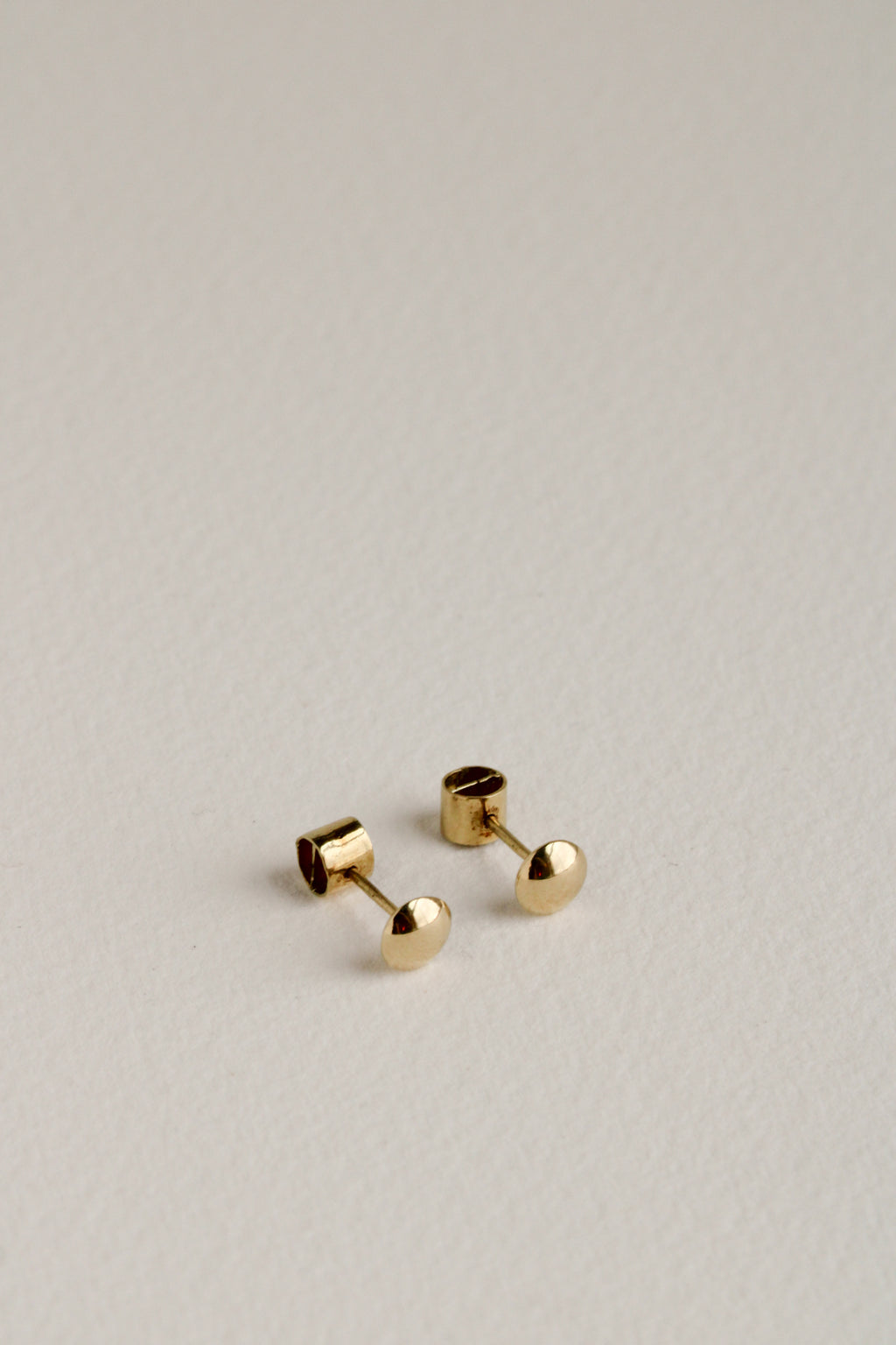 18k Dome Button Studs