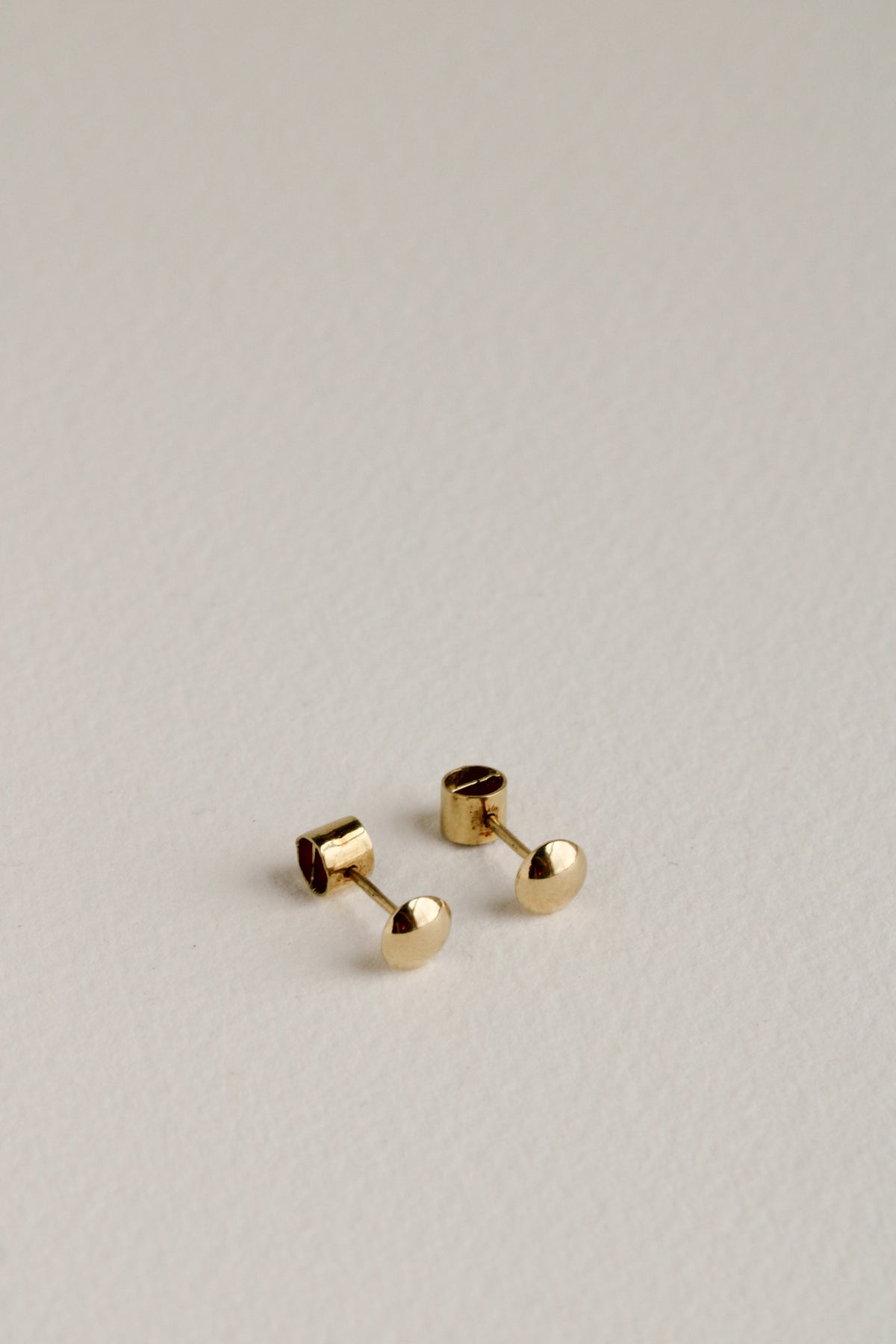 18k Dome Button Studs