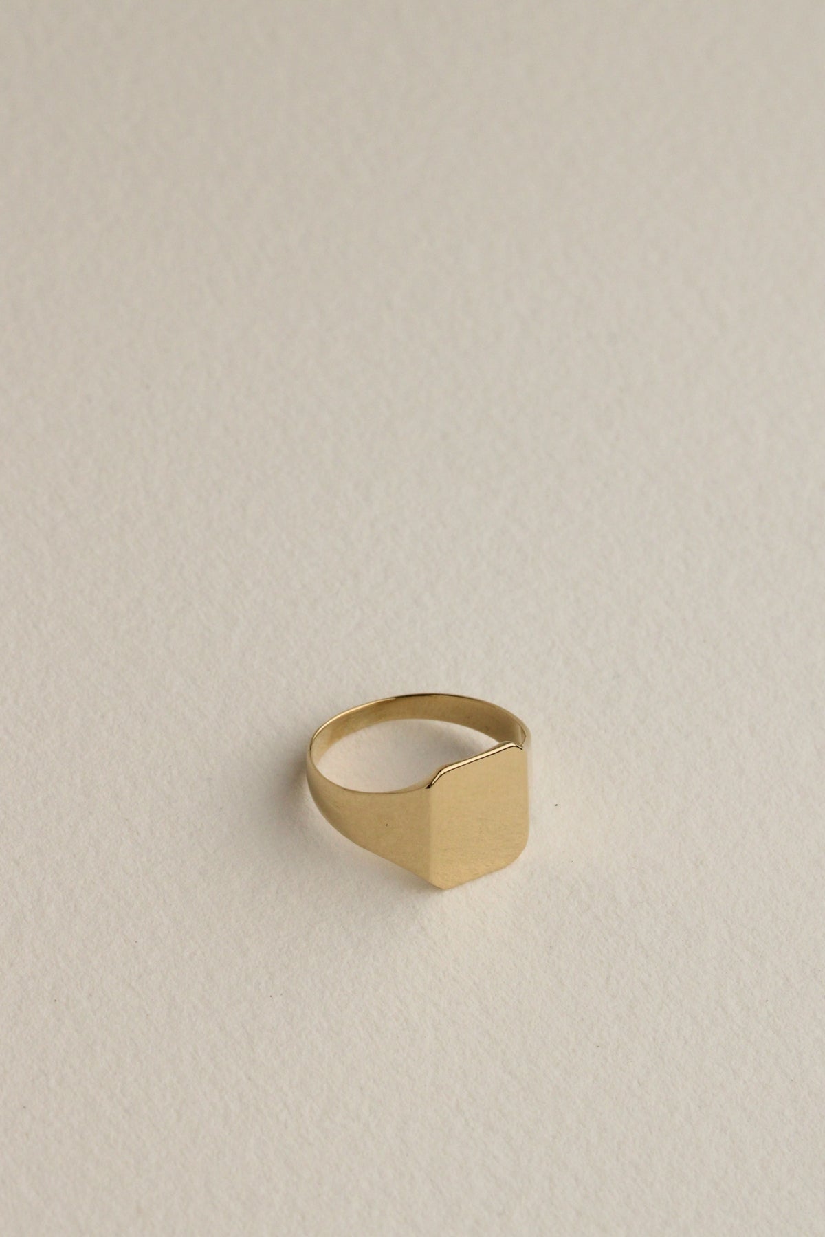 14k Square Signet