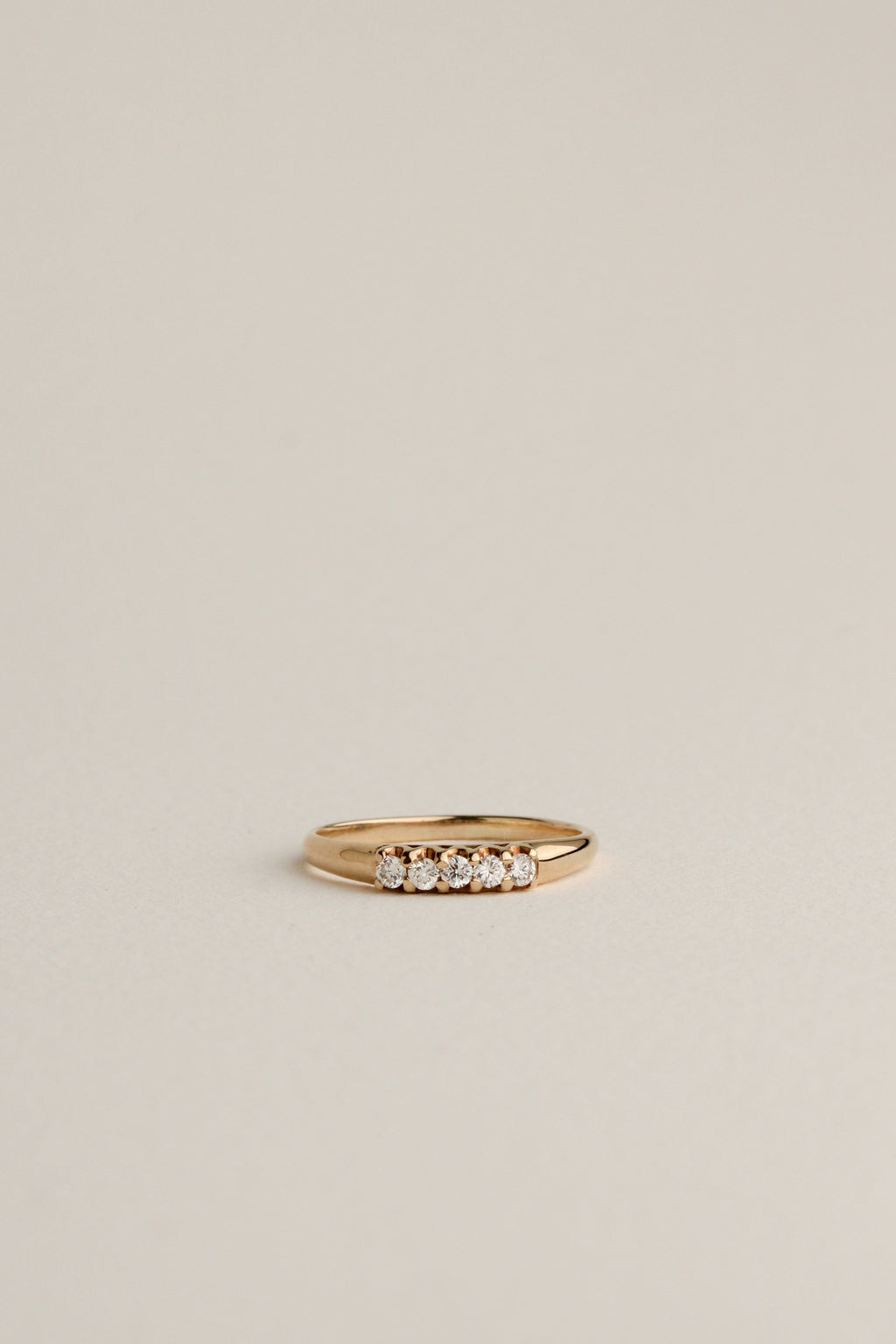 18k Five-Diamond Stacker Ring