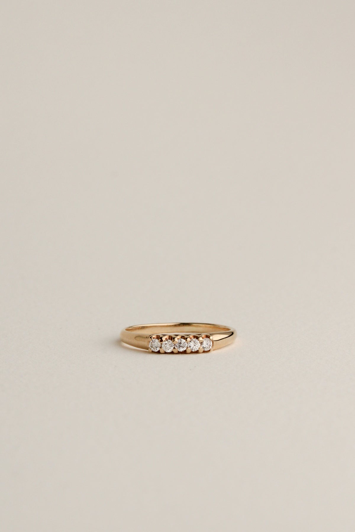 18k Five-Diamond Stacker Ring