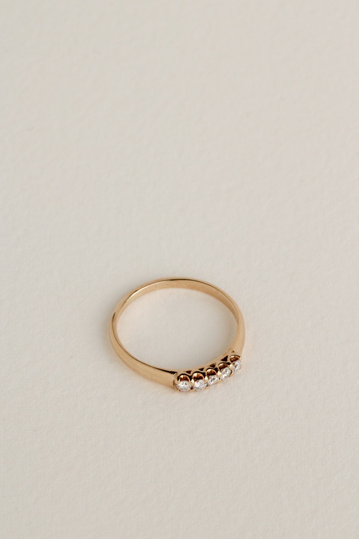 18k Five-Diamond Stacker Ring
