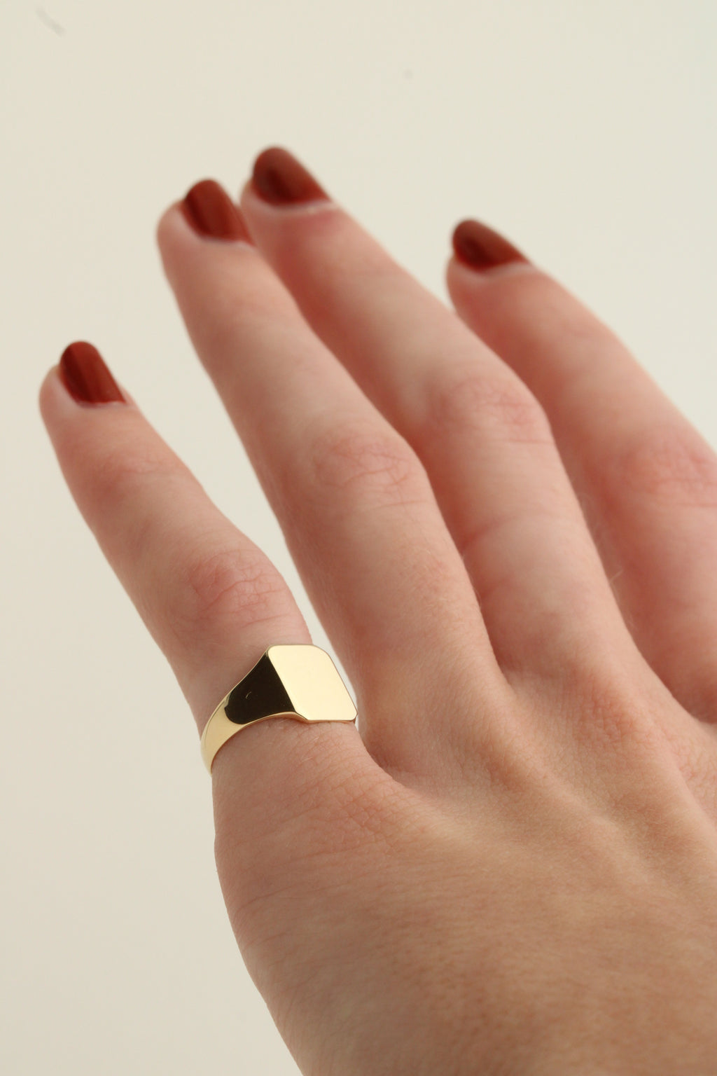 14k Square Signet