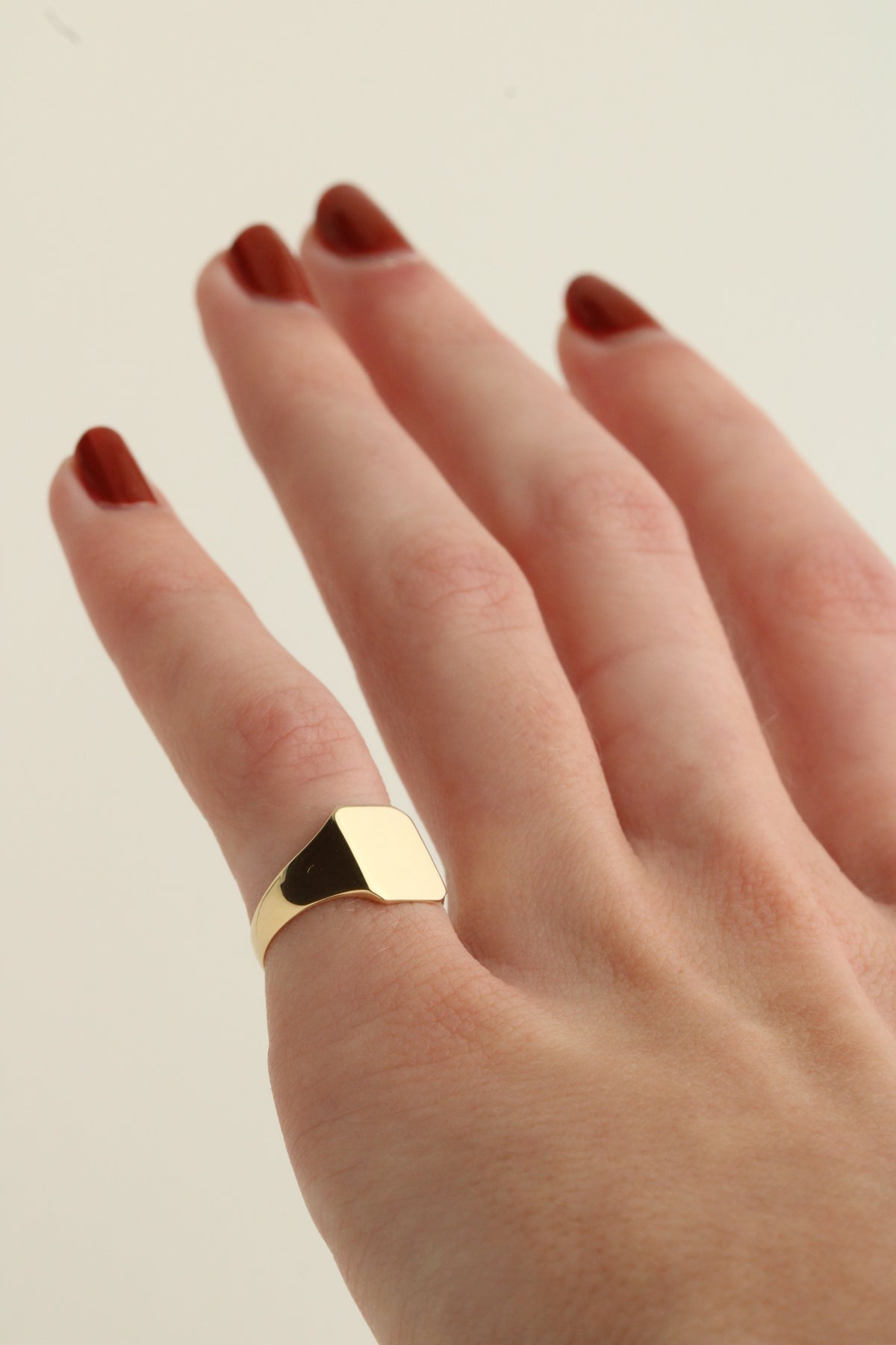 14k Square Signet