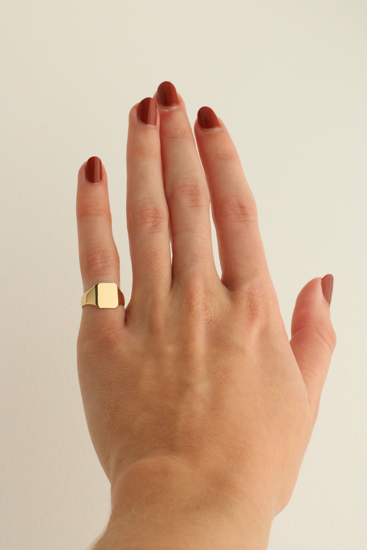 14k Square Signet