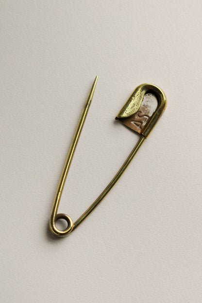 11 cm Giant Safety Pin Antique Brass Copper Extra-Large Safety Pins - Psylo