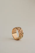14k Wide Floral Band