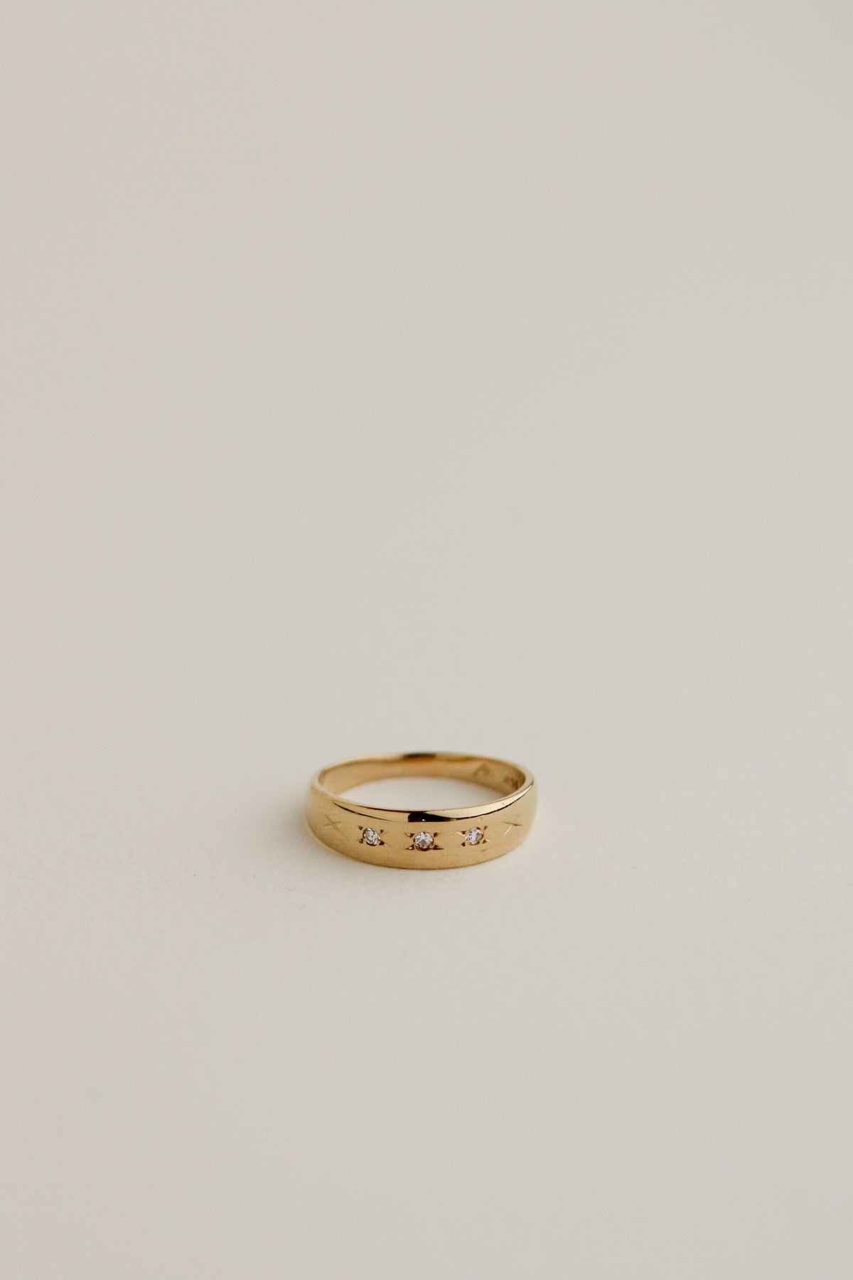 14k Tapered Dome Ring