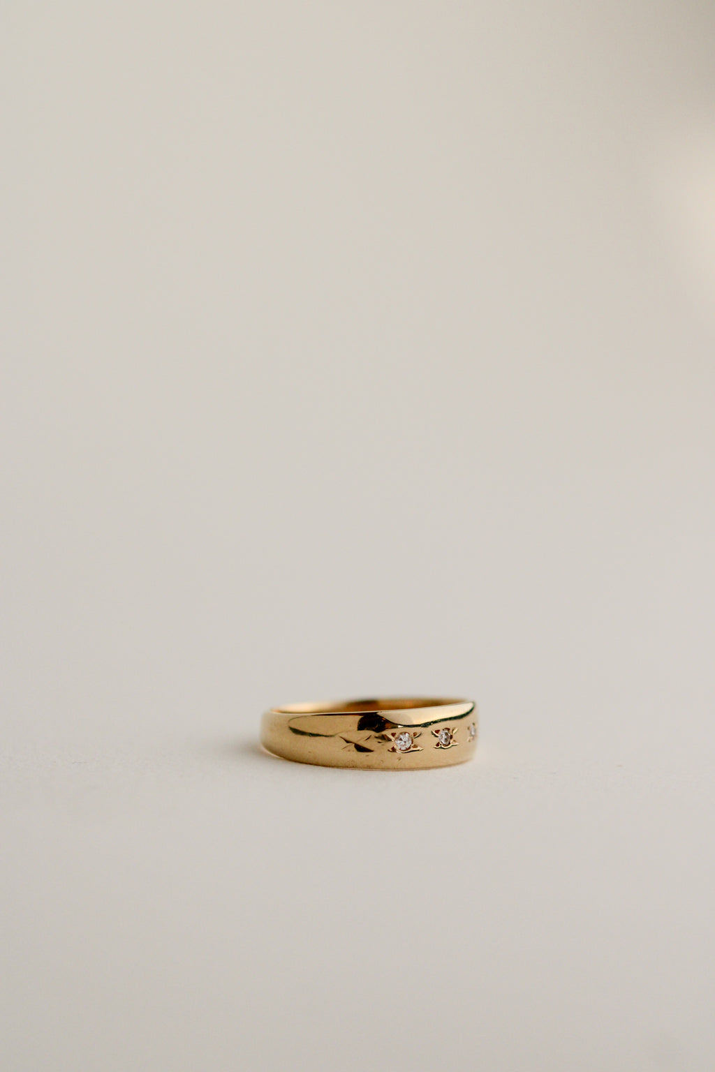 14k Tapered Dome Ring