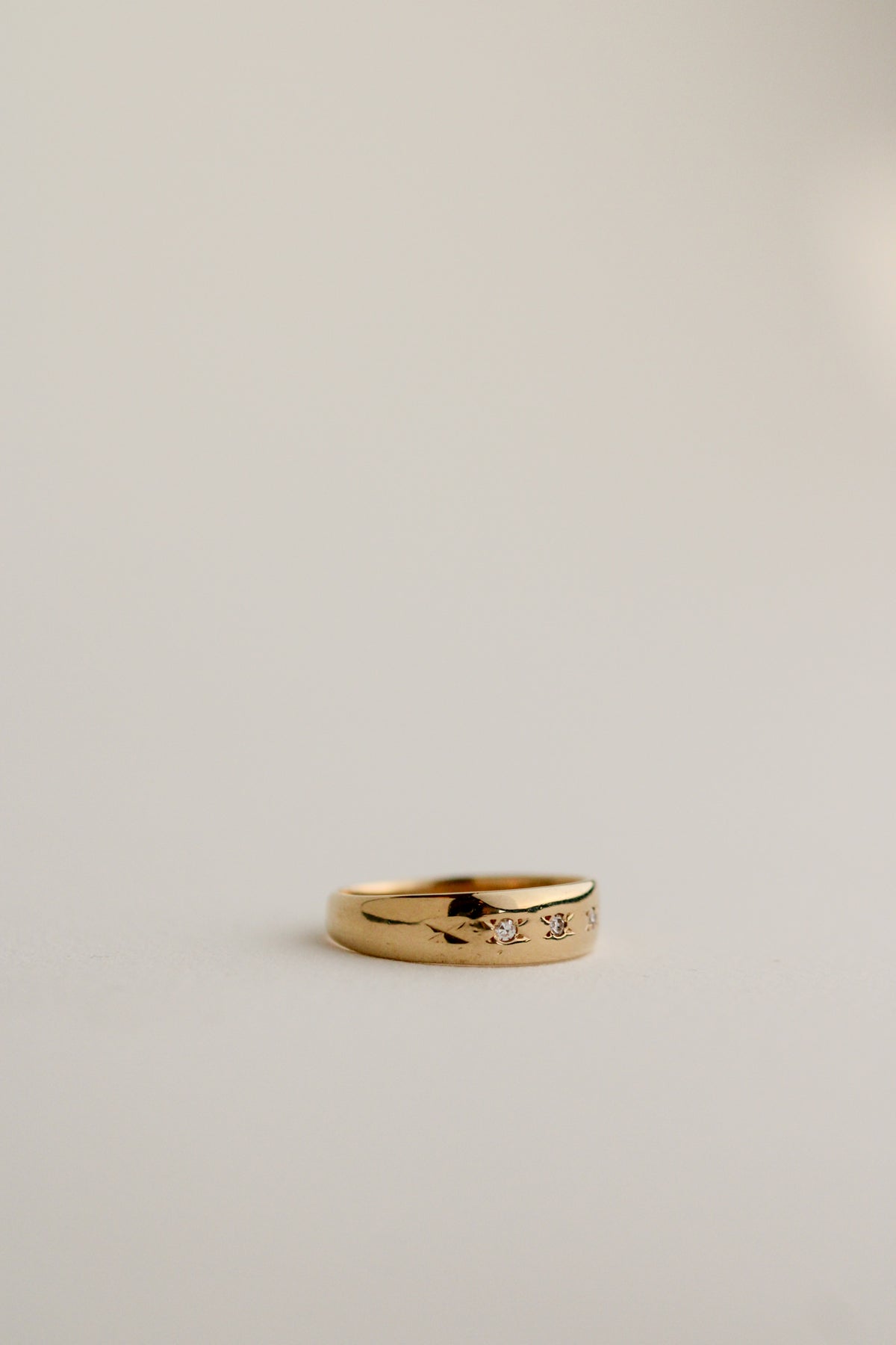 14k Tapered Dome Ring