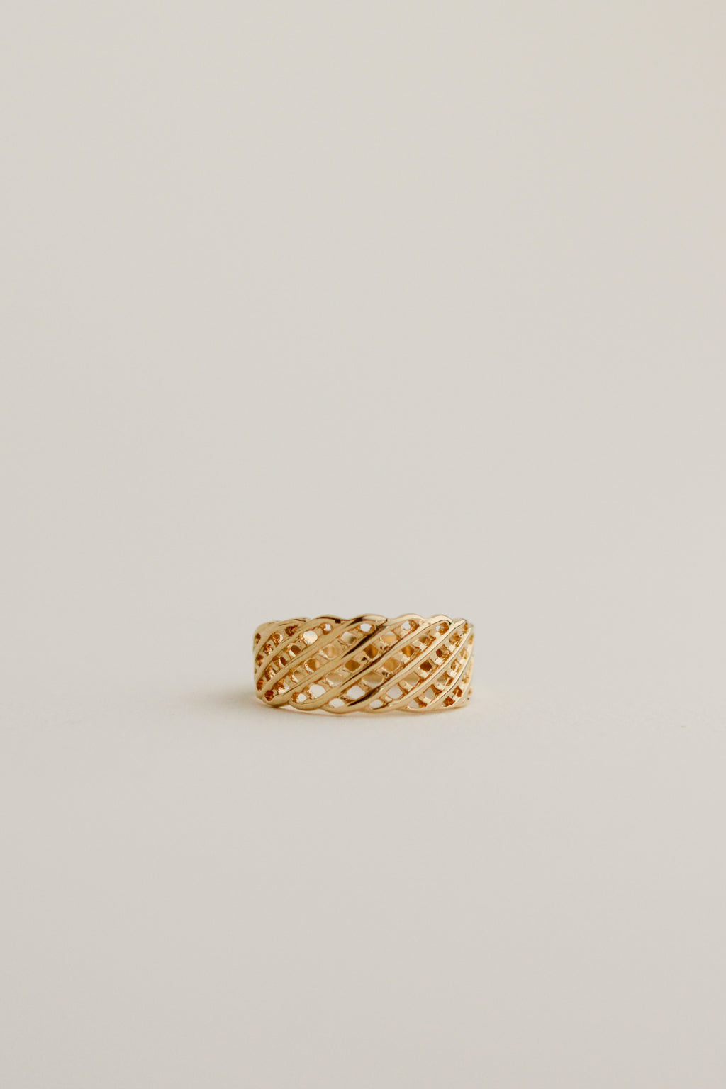 10k Basket Weave Ring