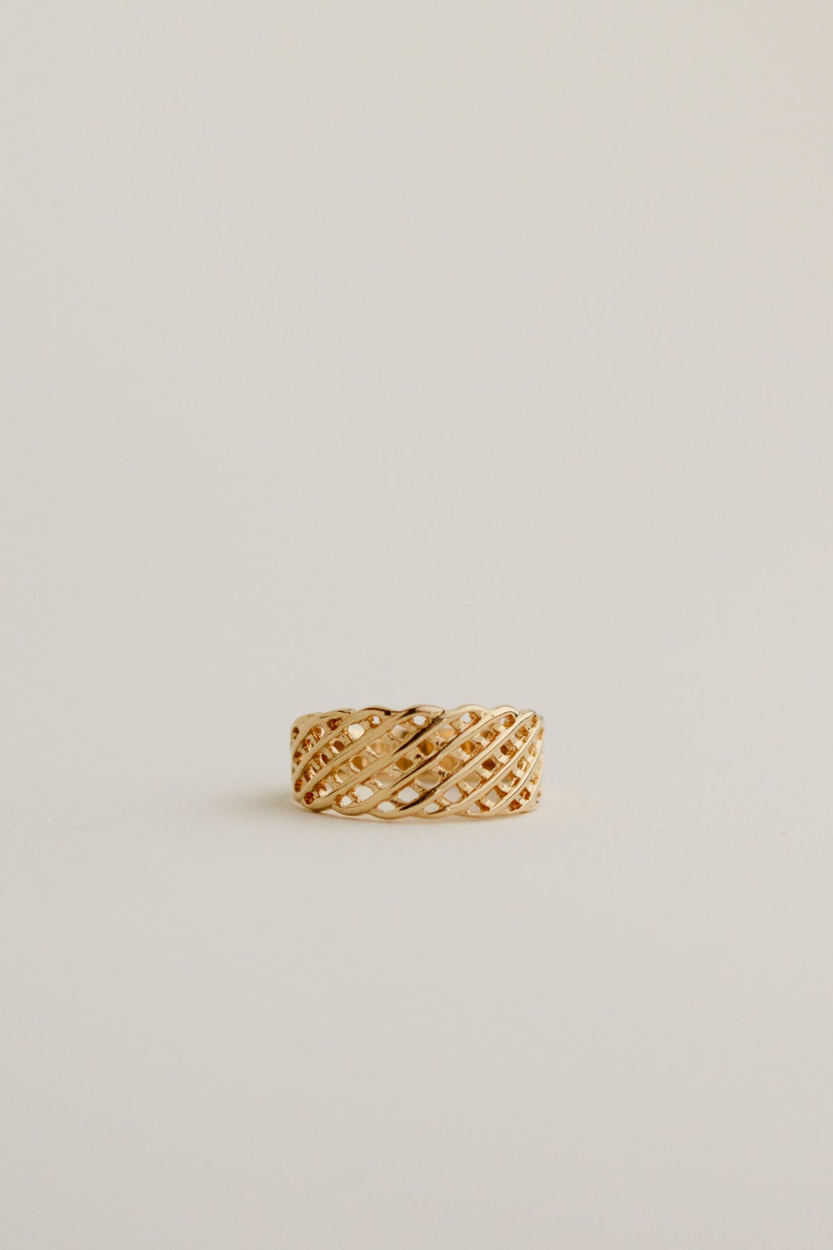 10k Basket Weave Ring