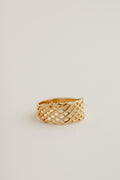 10k Basket Weave Ring