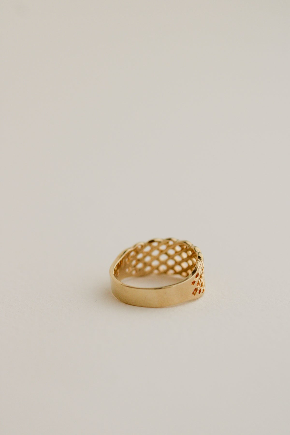10k Basket Weave Ring