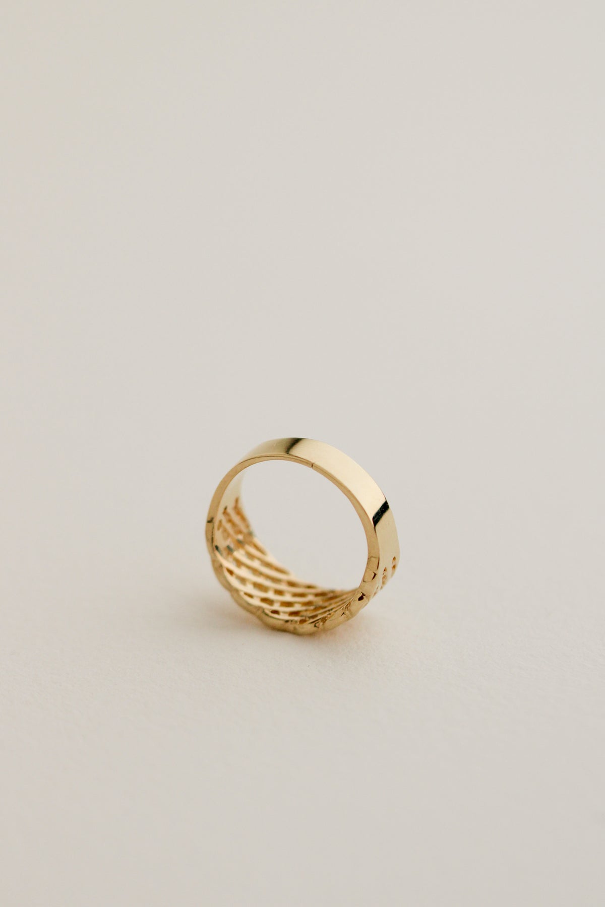 10k Basket Weave Ring