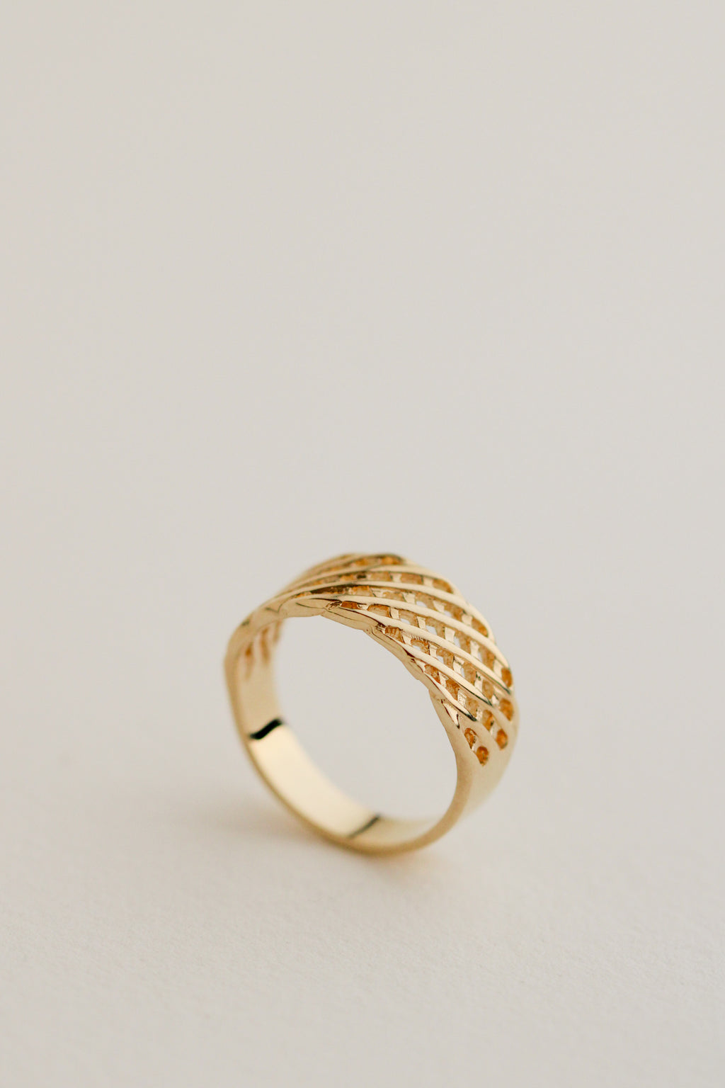 10k Basket Weave Ring