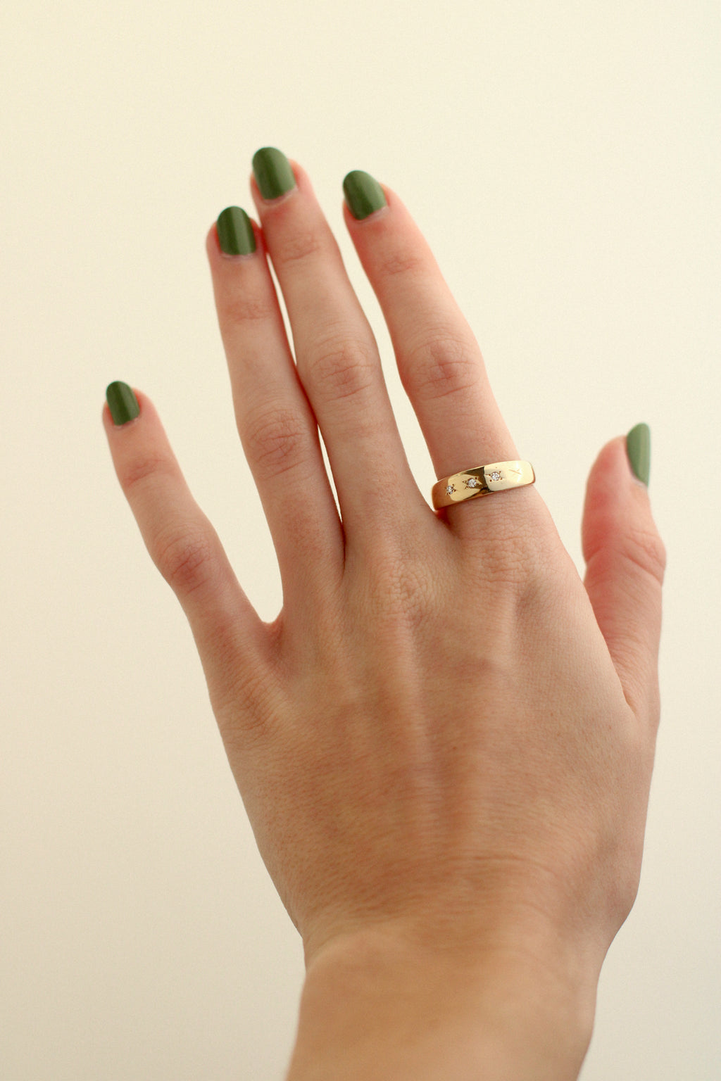 14k Tapered Dome Ring