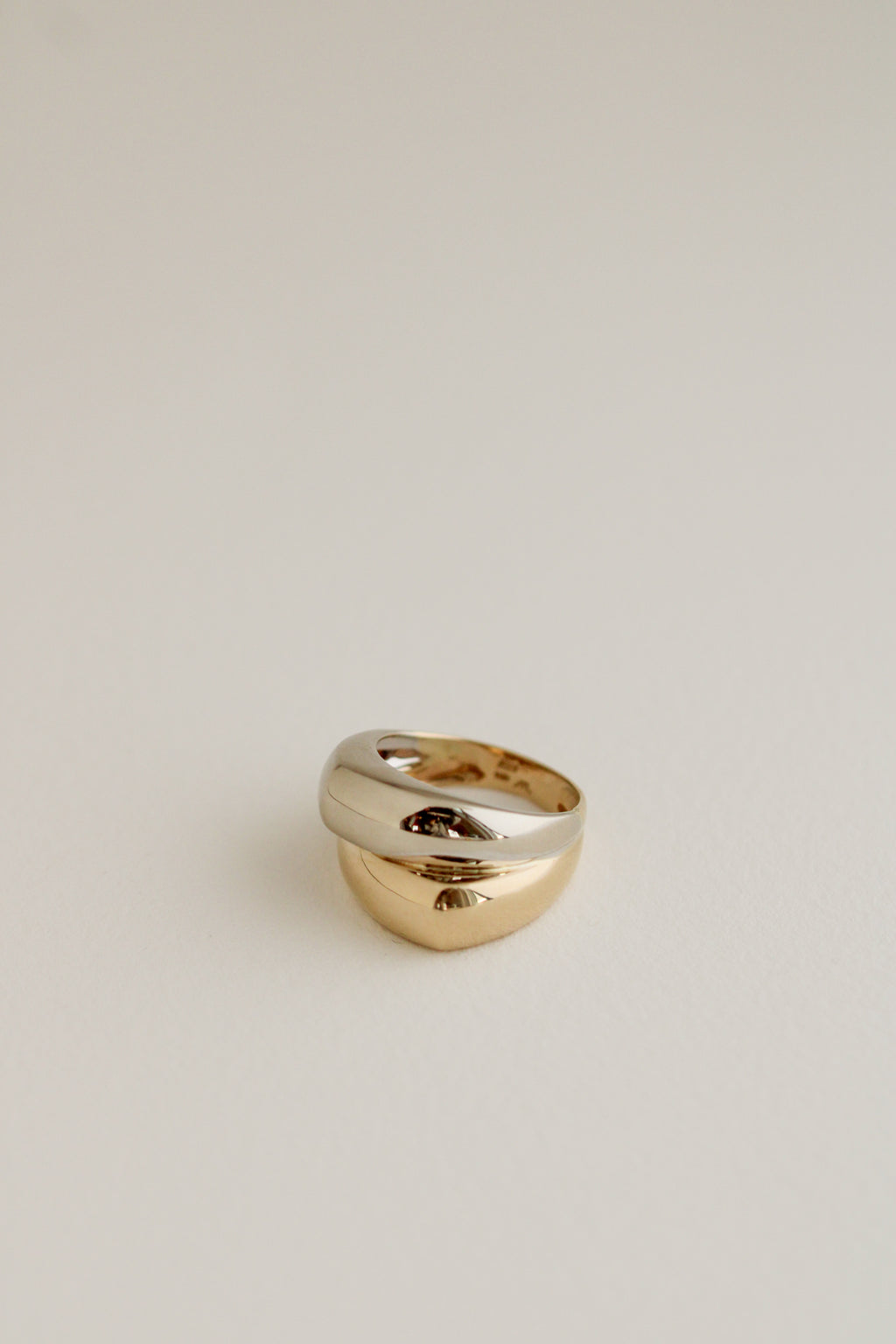 14k Yellow & White Bubble Ring