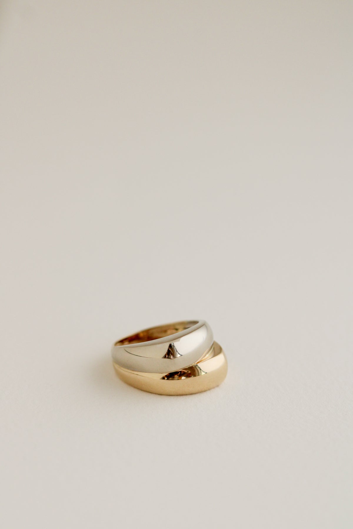 14k Yellow & White Bubble Ring