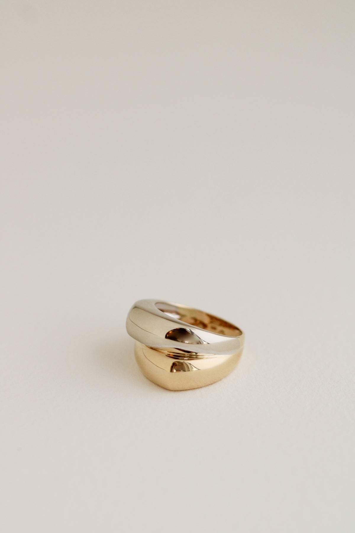 14k Yellow & White Bubble Ring