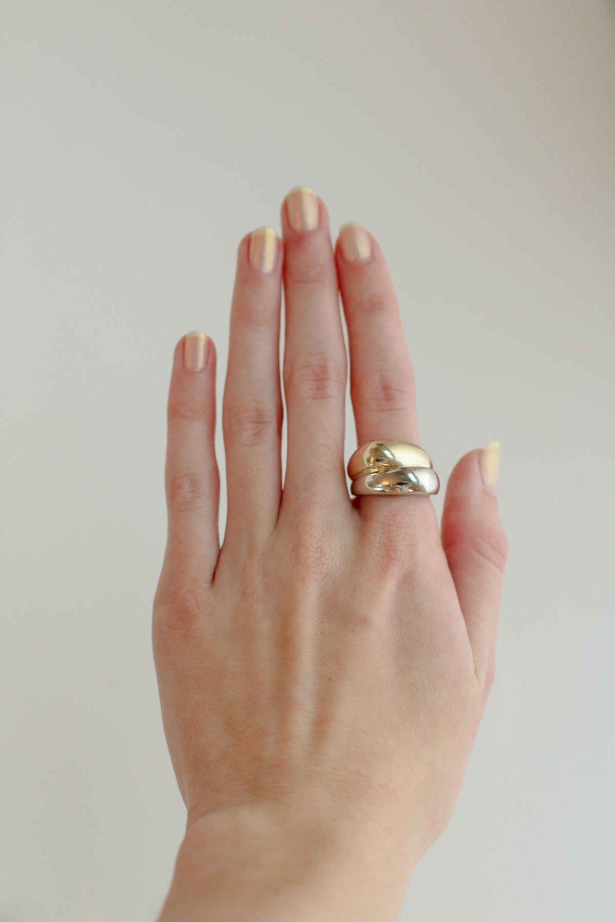 14k Yellow & White Bubble Ring