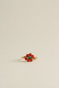 18k Stone Flower Ring