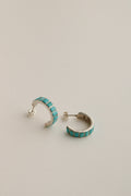 Sterling & Turquoise Hoops