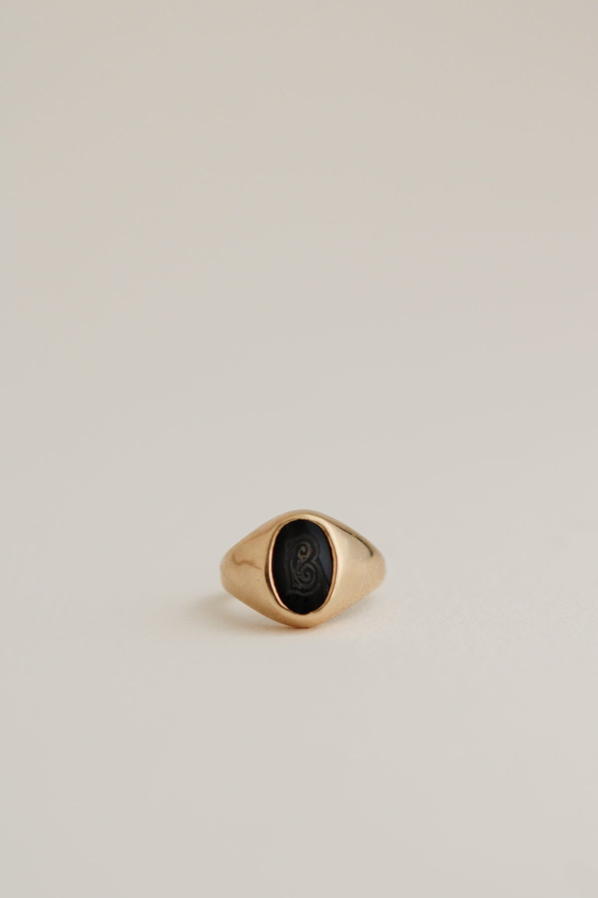 10k Onyx Pinky Ring