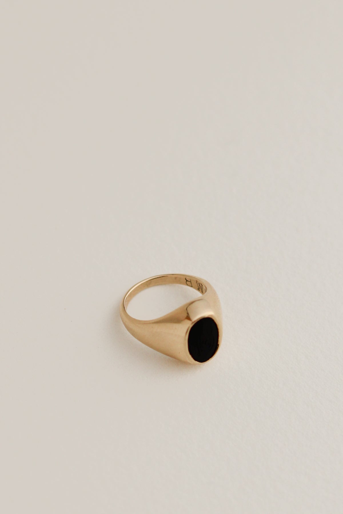 10k Onyx Pinky Ring