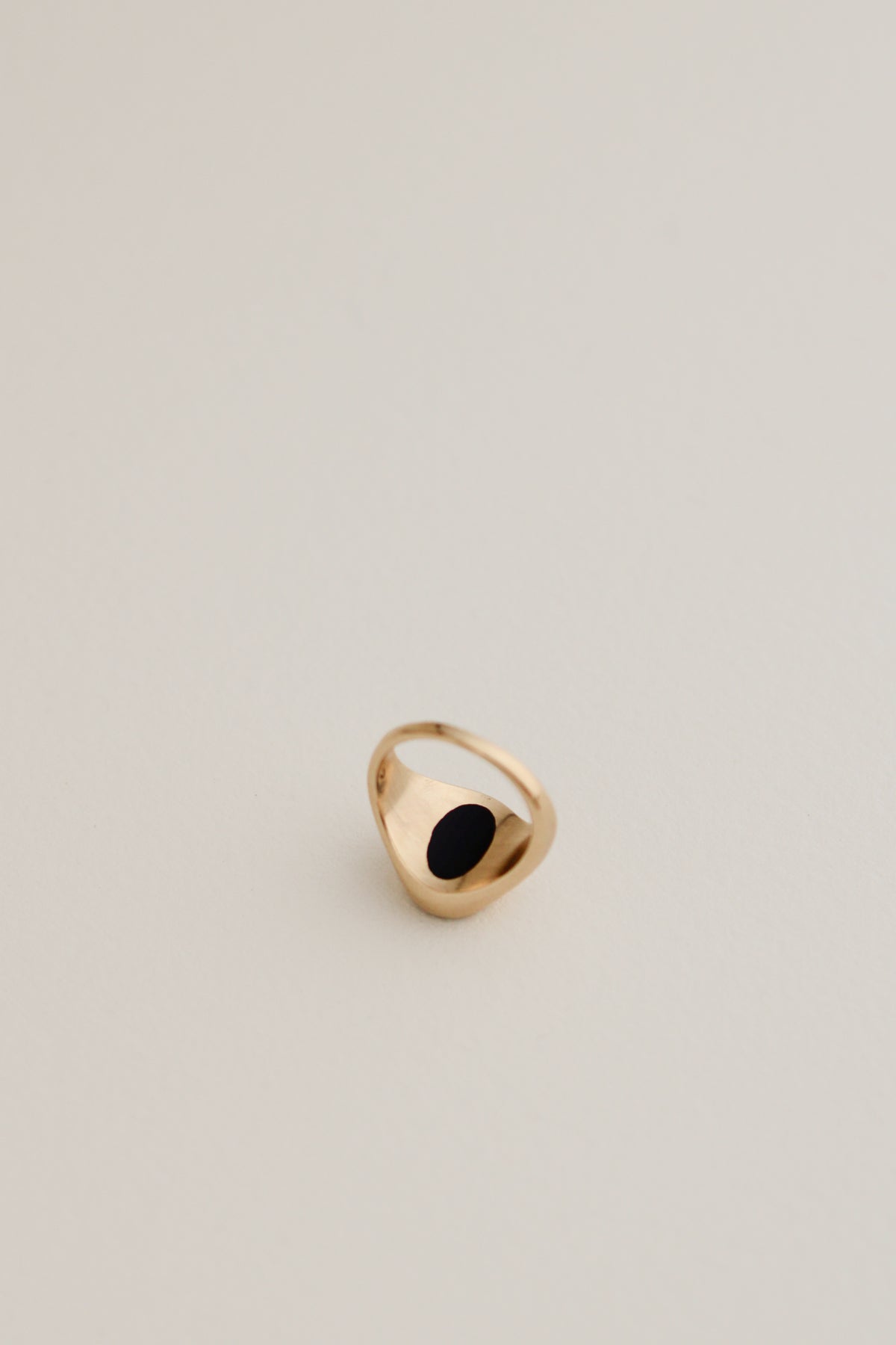 10k Onyx Pinky Ring