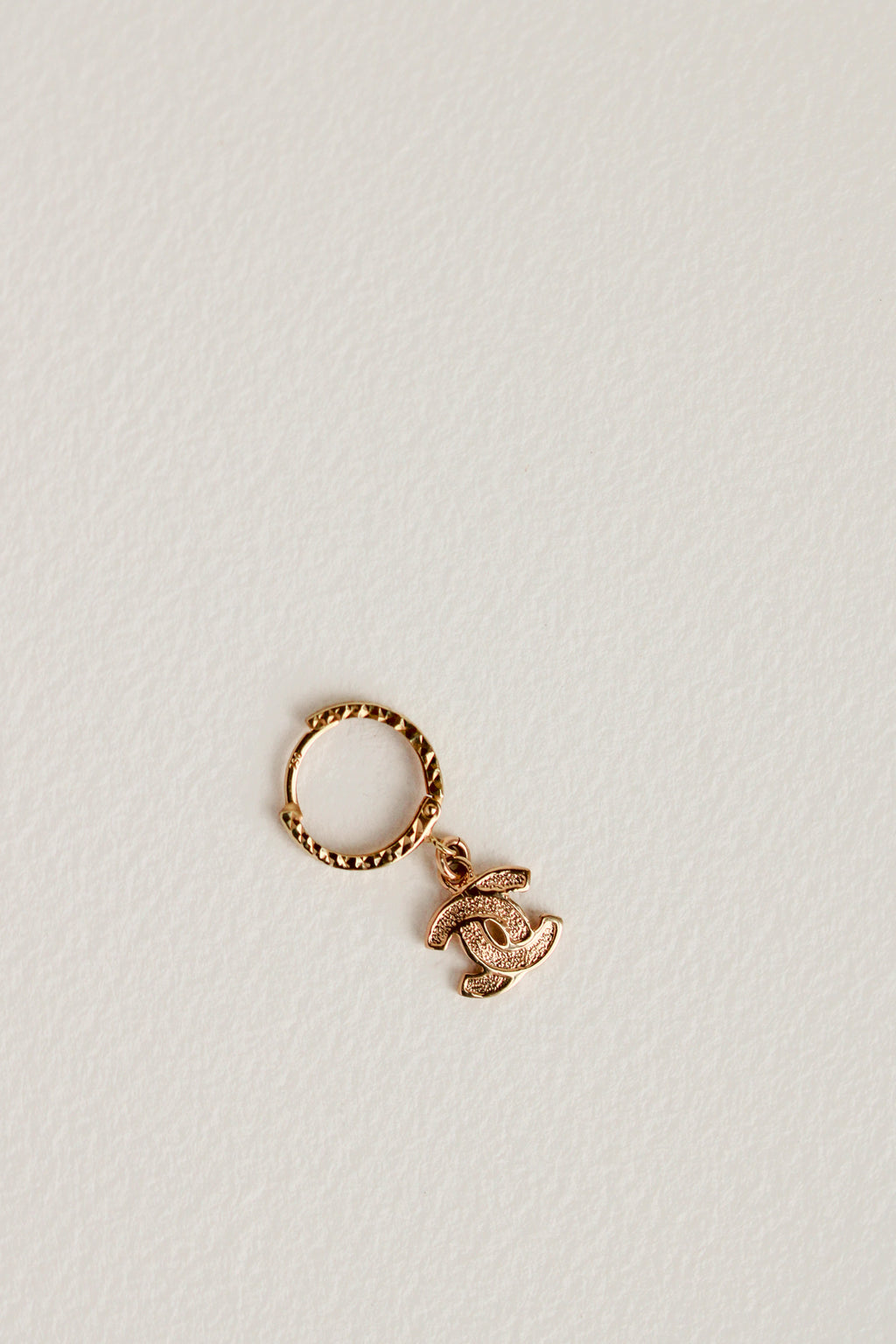 18k Charm Hoop