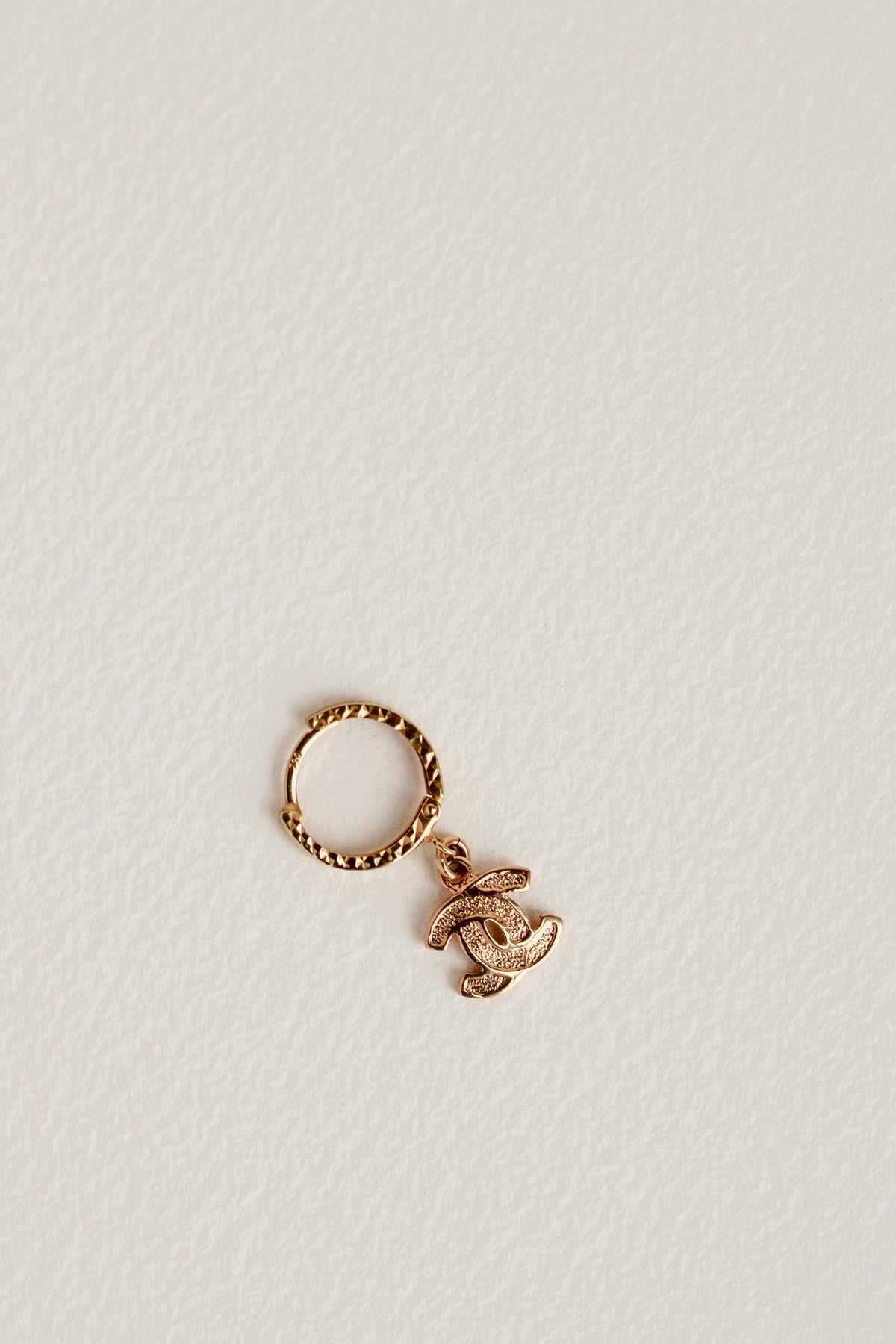 18k Charm Hoop