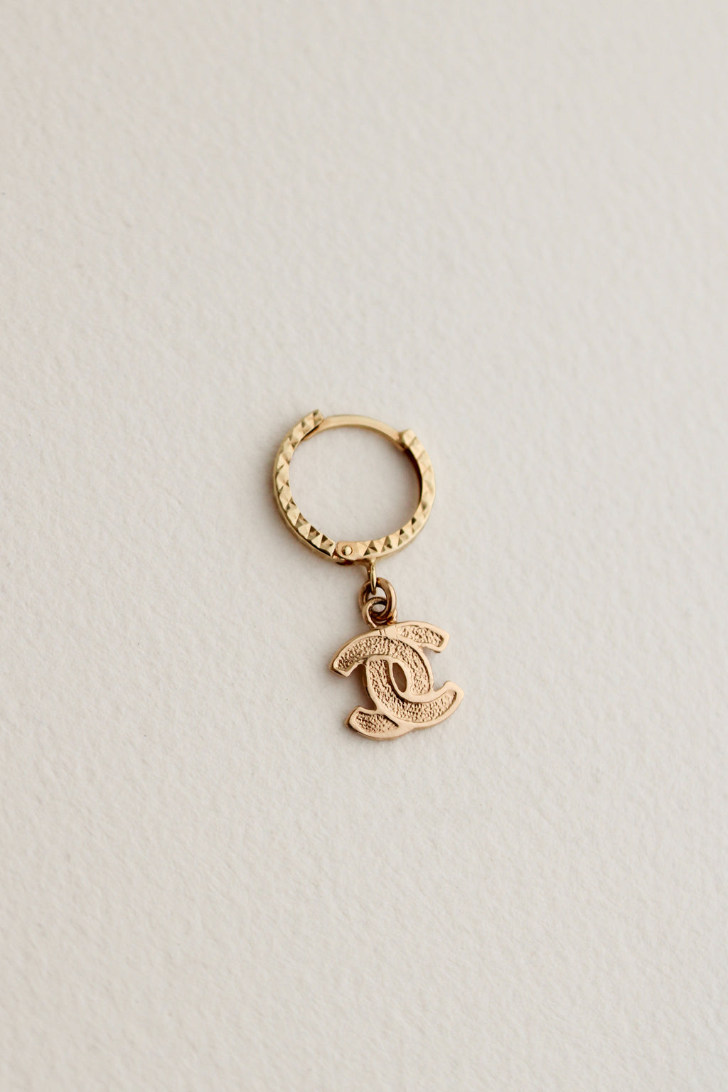 18k Charm Hoop