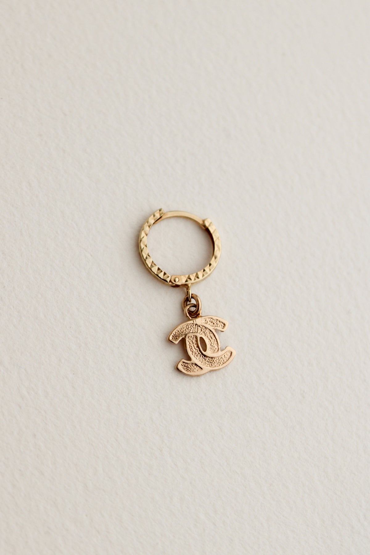 18k Charm Hoop