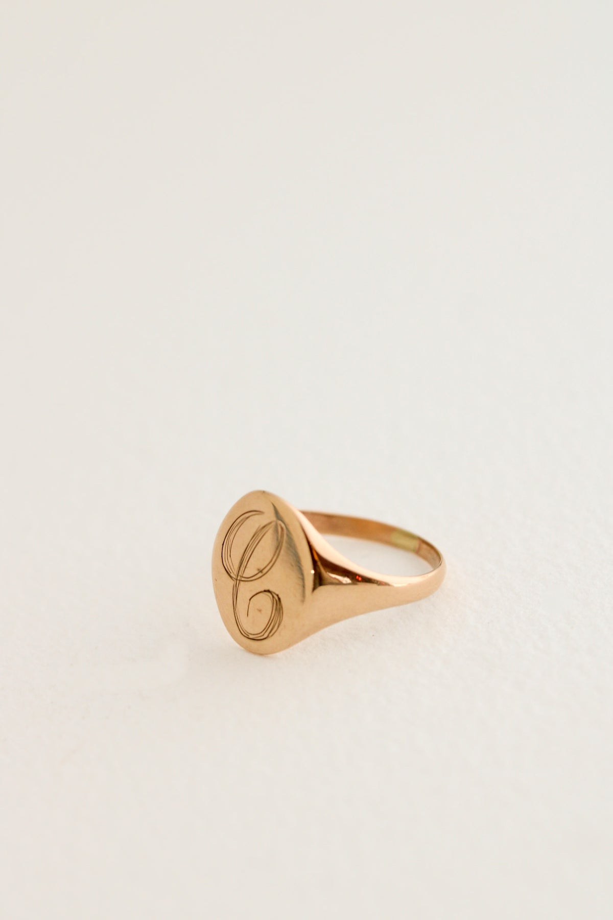 10k "C" Signet Ring