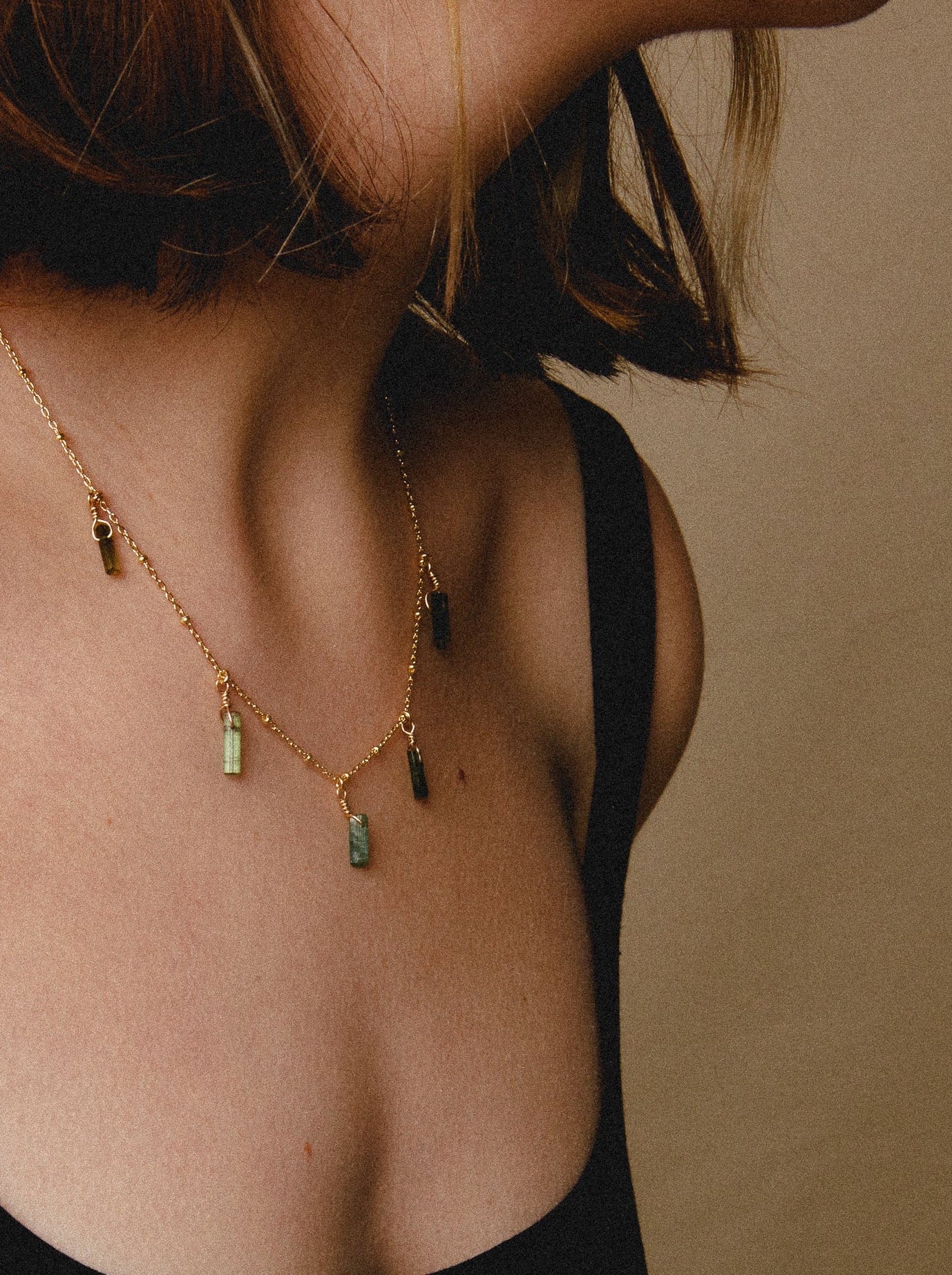 Tourmaline Tag Necklace