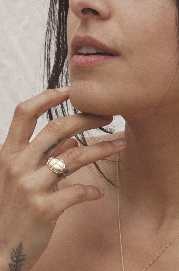 Sun Scarab Ring