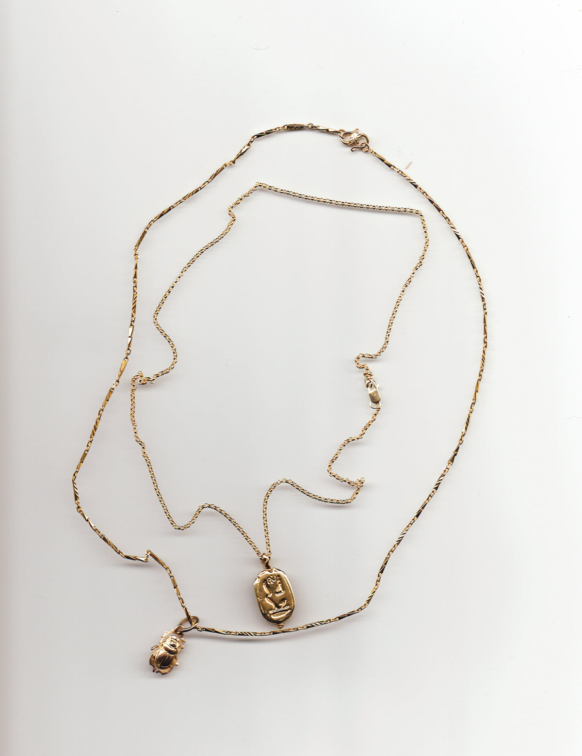 18k & 20k Vintage Sun Scarab Pendant